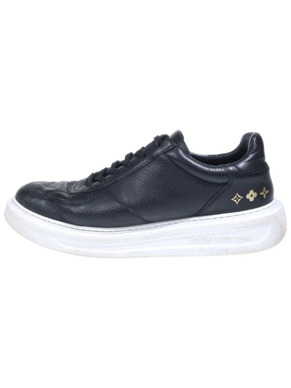 Louis Vuitton Beverly Hills Line Leather Low Cut Sneakers Black